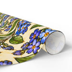 Small Blue Forget-Me-Not Floral Wrapping Paper | Vintage Botanical Pattern - Image 3