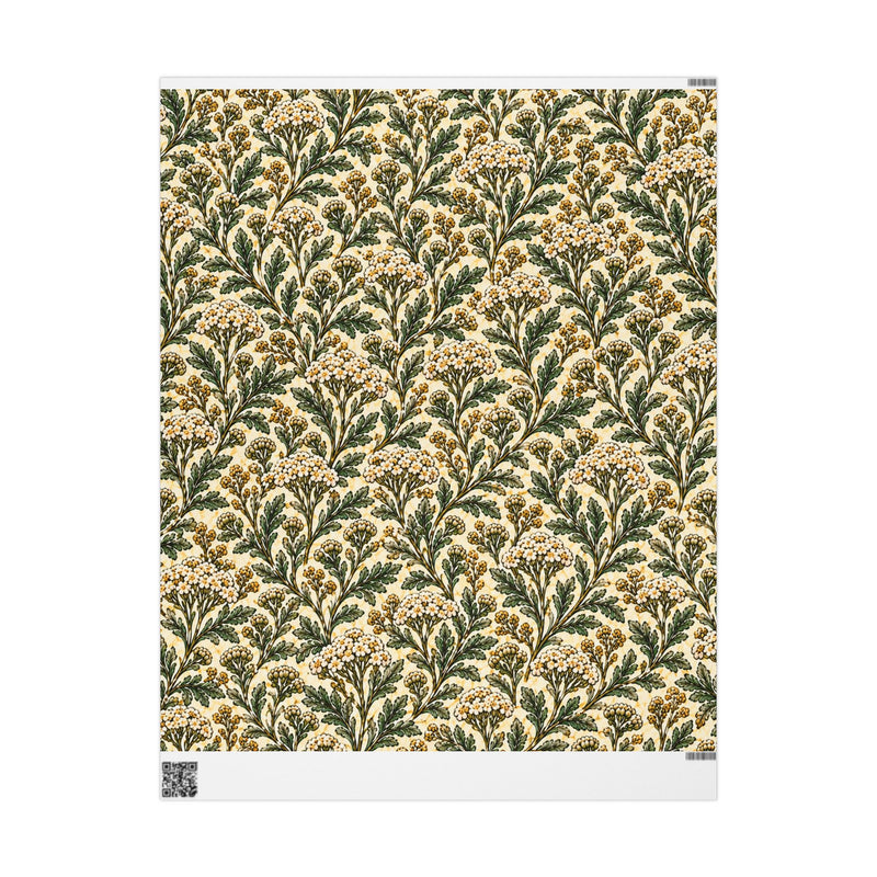 Yarrow Wildflower Wrapping Paper | Vintage Montana Botanical Pattern