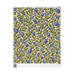 Small Blue Forget-Me-Not Floral Wrapping Paper | Vintage Botanical Pattern - Image 1