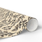 Black Floral Vine Wrapping Papers #2 | Botanical Gift Wrap Roll - Image 6