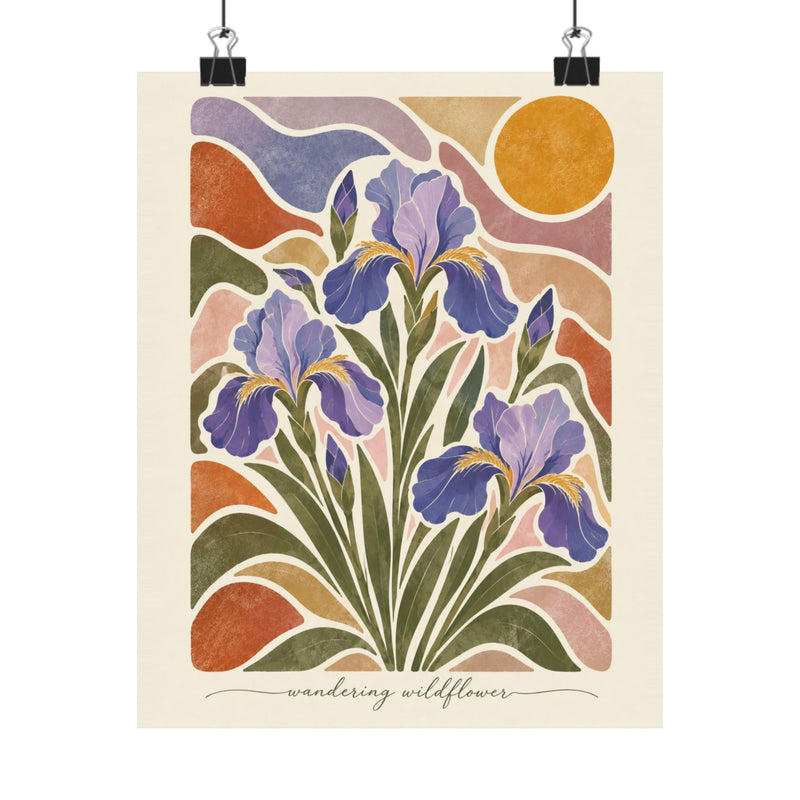 Wild Iris | Botanical Wildflower Art Print