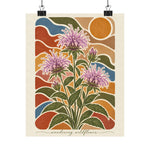 Wild Bergamot | Montana Wildflower Botanical Art Print - Image 1