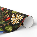 Montana Wildflower & Berry Wrapping Paper | Dark Vintage Botanical Pattern - Image 3