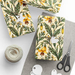 Yellow Glacier Lily Floral Vine Wrapping Papers | Botanical Pattern Roll - Image 7