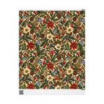 Vintage Botanical Holiday Wrapping Paper | Floral Pinecone Pattern - Image 1