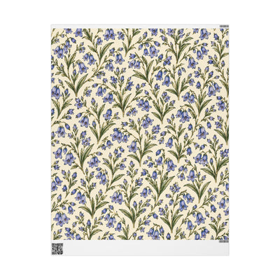 Bluebell Floral Wrapping Papers | Vintage Botanical Gift Wrap Roll