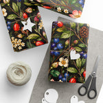 Montana Wildflower & Berry Wrapping Paper | Dark Vintage Botanical Pattern - Image 7
