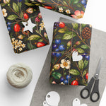 Montana Wildflower & Berry Wrapping Paper | Dark Vintage Botanical Pattern - Image 4