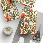 Vintage Indian Paintbrush Floral Pattern Wrapping Papers | Botanical Gift Wrap Roll - Image 4