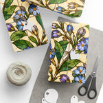 Large Blue Forget-Me-Not Floral Wrapping Paper | Vintage Botanical Pattern - Image 7