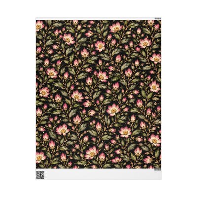 Small Montana Bitterroot Floral Wrapping Papers | Vintage Botanical Gift Wrap