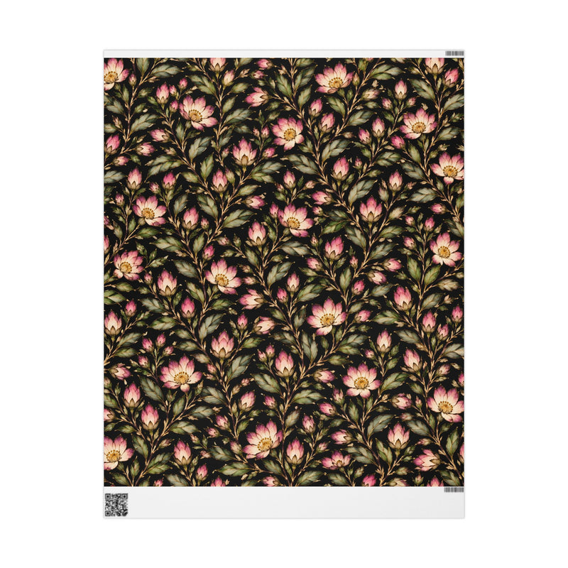 Small Montana Bitterroot Floral Wrapping Papers | Vintage Botanical Gift Wrap