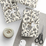 Black Floral Vine Wrapping Papers | Botanical Gift Wrap Roll - Image 7