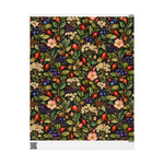 Vintage Botanical Floral Wrapping Papers | Dark Floral Gift Wrap - Image 1