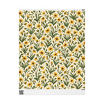 Yellow Arnica Wildflower Pattern Wrapping Papers | Floral Gift Wrap Roll - Image 1