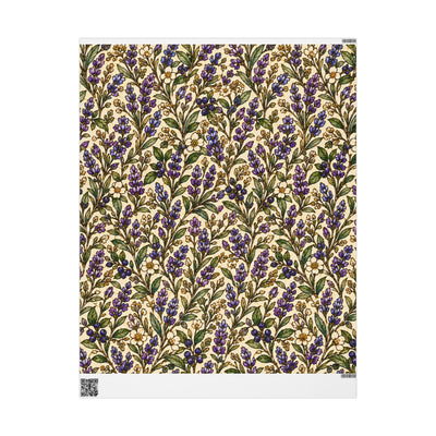 Lavender Vine Pattern Wrapping Paper | Floral Gift Wrap, Vintage Botanical