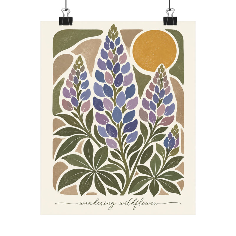 Lupine | Botanical Wildflower Art Print