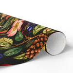 Vintage Botanical Floral Wrapping Papers | Dark Floral Gift Wrap - Image 3