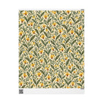 Yellow Glacier Lily Floral Vine Wrapping Papers | Botanical Pattern Roll - Image 1