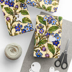 Small Blue Forget-Me-Not Floral Wrapping Paper | Vintage Botanical Pattern - Image 7