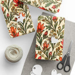 Vintage Indian Paintbrush Floral Pattern Wrapping Papers | Botanical Gift Wrap Roll - Image 8
