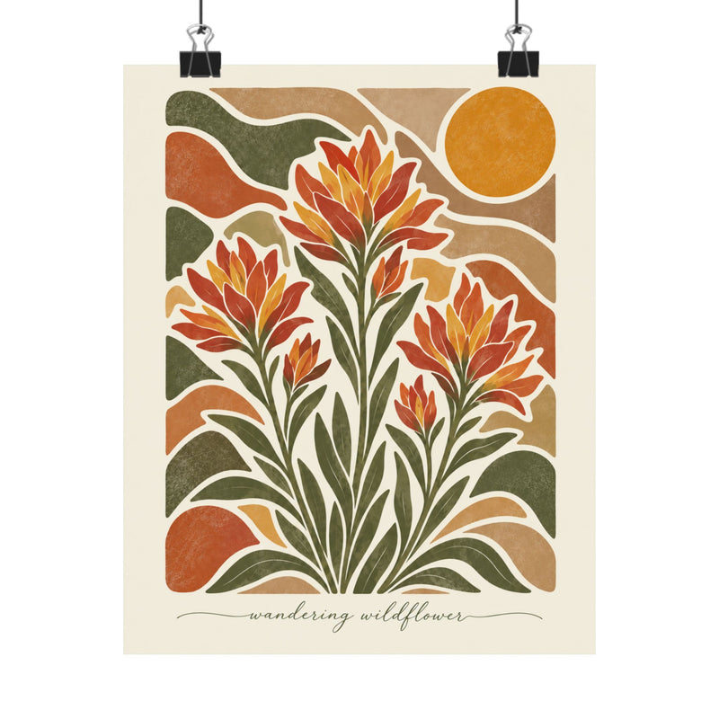 Indian Paintbrush | Botanical Wildflower Art Print