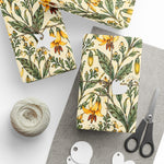 Yellow Glacier Lily Floral Vine Wrapping Papers | Botanical Pattern Roll - Image 4