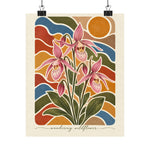Fairy Slipper Orchid | Montana Wildflower Botanical Art Print - Image 1