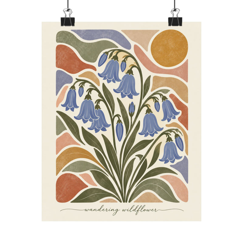 Bluebells | Vintage Botanical Wildflower Art Print