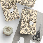 Black Floral Vine Wrapping Papers #2 | Botanical Gift Wrap Roll - Image 4
