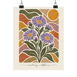 Aster Daisy | Botanical Wildflower Art Print - Image 1