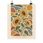 Sunflower | Botanical Wildflower Art Print - Image 1