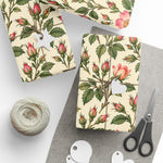Vintage Floral Wild Rose Pattern Wrapping Paper | Botanical Gift Wrap - Image 4