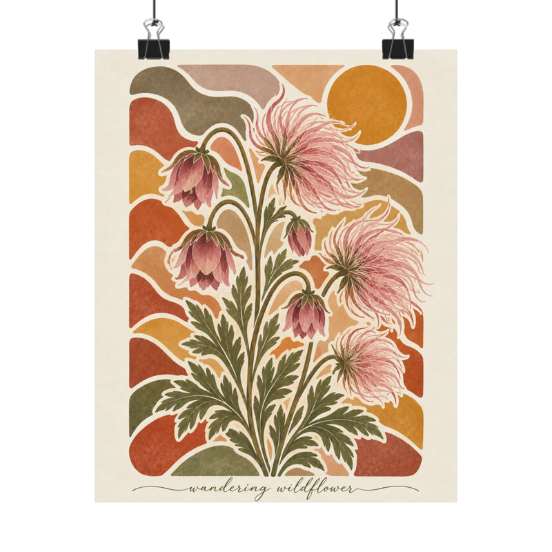 Prairie Smoke | Montana Wildflower Botanical Art Print
