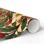 Vintage Botanical Holiday Wrapping Paper | Floral Pinecone Pattern - Image 6