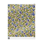 Small Blue Forget-Me-Not Floral Wrapping Paper | Vintage Botanical Pattern - Image 2