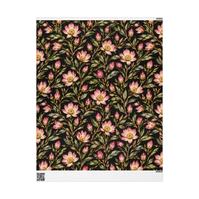 Large Montana Bitterroot Floral Wrapping Papers | Vintage Botanical Gift Wrap