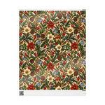 Vintage Botanical Holiday Wrapping Paper | Floral Pinecone Pattern - Image 2