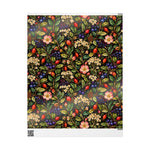 Vintage Botanical Floral Wrapping Papers | Dark Floral Gift Wrap - Image 2