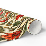 Vintage Indian Paintbrush Floral Pattern Wrapping Papers | Botanical Gift Wrap Roll - Image 3