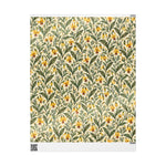 Yellow Glacier Lily Floral Vine Wrapping Papers | Botanical Pattern Roll - Image 2