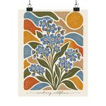 Forget Me Not | Vintage Botanical Wildflower Poster - Image 1