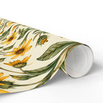 Yellow Arnica Wildflower Pattern Wrapping Papers | Floral Gift Wrap Roll - Image 3