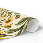 Yellow Arnica Wildflower Pattern Wrapping Papers | Floral Gift Wrap Roll - Image 6