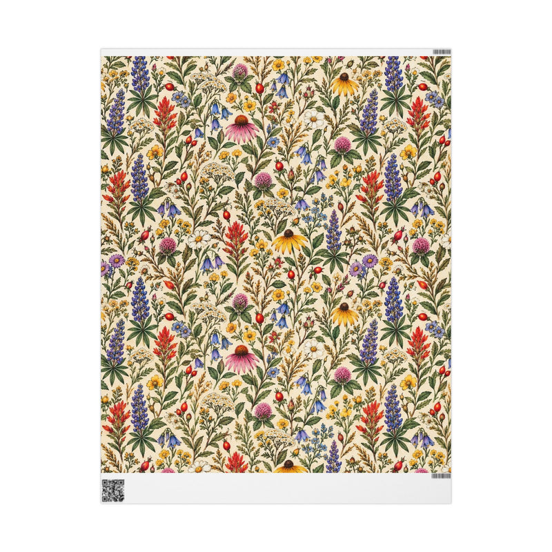 Vintage Wildflower Pattern Wrapping Paper | Floral Gift Wrap
