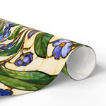 Large Blue Forget-Me-Not Floral Wrapping Paper | Vintage Botanical Pattern - Image 6