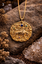Gold Zodiac Medallion Necklaces – Handmade in Montana - Image 10