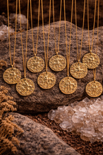 Gold Zodiac Medallion Necklaces – Handmade in Montana - Image 1
