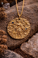 Gold Zodiac Medallion Necklaces – Handmade in Montana - Image 3