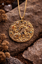 Gold Zodiac Medallion Necklaces – Handmade in Montana - Image 5